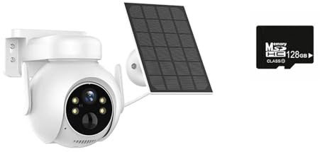 CVFRDD 2K HD 4G SIM Card Solar Camera 4MP Outdoor Wireless Built-in Battery Powered PTZ Camera PIR Human Detect 2-Way Audio(WIFI Add 128G Card)