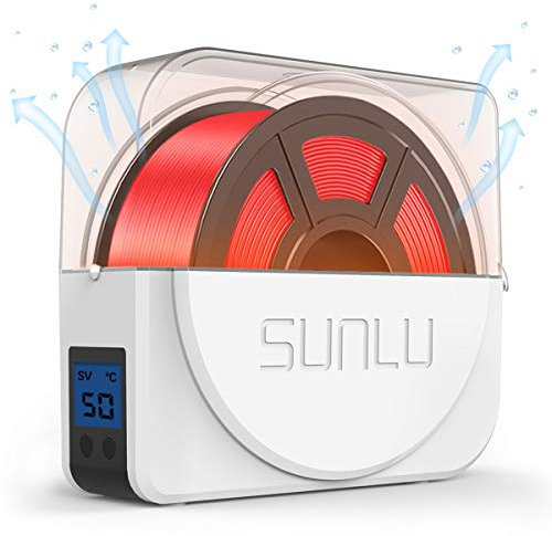 SUNLU 3D Drucker Filament Trockner S1 Plus, Eingebauter Umluftventilator, 3D Filamenttrockner für PLA/PETG/TPU und andere Filamente, 3D Filament Trockenbox für 1.75mm/2.85mm/3.00mm. (Weiß)