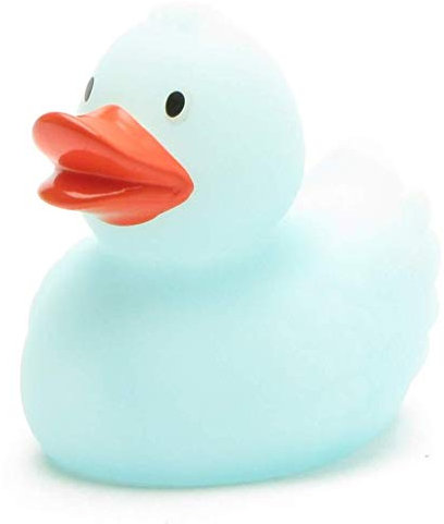 Duckshop Canard de bain Glow in the Dark - Bleu - Longueur : 7,5 cm