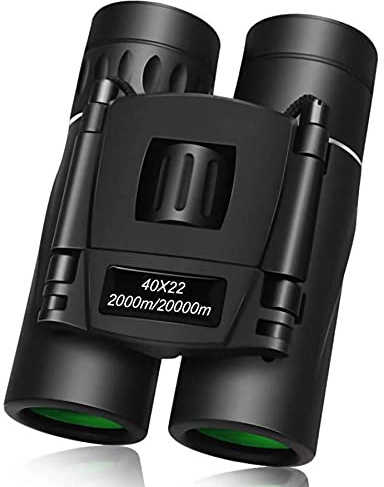 ZHUDAN Fernglas Erwachsene, 40×22 Hd Kompakte Ferngläser Wasserdicht, Fernglas Mit Nachtsicht, Feldstecher mit Bak4-prisma Und Fmc-Beschichtung, Für Vogelbeobachtung, Sightseeing