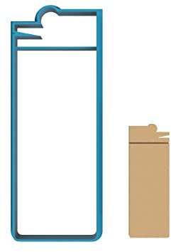 Lighter Cookie Cutter - Fire Flame Smoke Smoking 420 (0080) (4 Inch)