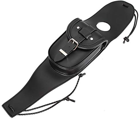 Tyenaza Motorrad-Tankrucksack, Motorrad-Benzintankrucksack, Universal-PU-Leder-Sattel, schwarz, Motorradtasche, Tankdeckel, Leder mit Tasche für 883 1200 Motorrad