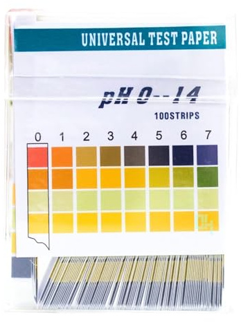 Test-Sets für Aquarien, pH-Teststreifen, Wert Indikator Teststreifen, 2er-Pack PH-Papier aus Kunststoff, PH.0-14-Testpapier, Umfangreiches Testpapier, Lackmus-Testpapier Mit Aufbewahrungsbox