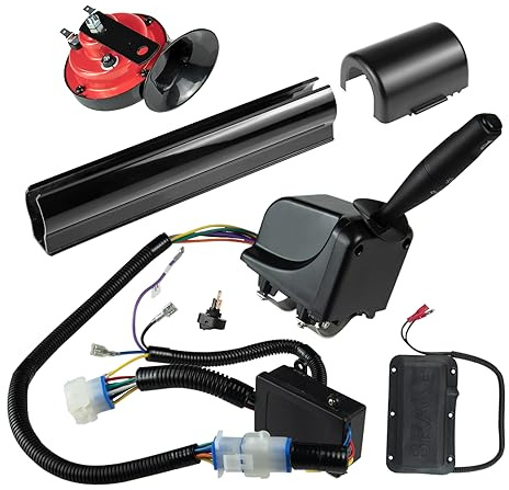 Shu-Ran Golf Cart Turn Signal Kit with Brake Switch Pad, Horn, 9-pin Plugs Wiring Harness, Upgrade Street Legal Plug & Play Light Kits for Club CAR DS EZGO TXT RXV Yamaha (12V)
