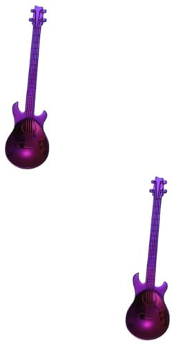 IMIKEYA 2 Stk stainless steel inoxlm famaliguy espresso kännchen kühlschtrank dessertringe küchenasseccoires cow milk eistee geschenk Salat Kaffeelöffel Eis Bar Gitarre Rührlöffel Violett