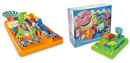TOMY - Tricky Bille Circuit de Billes Niveau 2 T73109ML, Jeu d'action pour Enfant, Jeu d'adresse et de Rapidité & Tricky Bille Circuit de Billes T7070, Jeu d'action pour Enfant