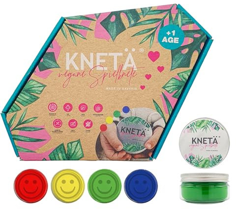 KNETÄ Dosen Knet Set I Für Kinder ab 1 Jahr I I Vegan I Unbedenklich (4er Set)