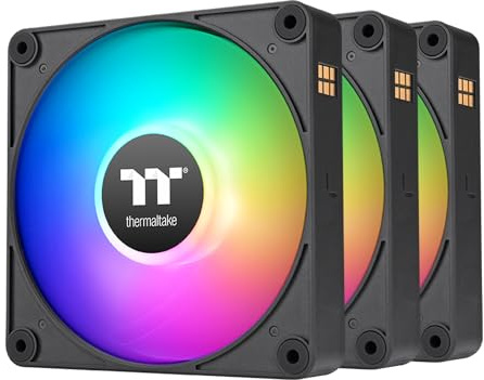 Thermaltake CT120 EX ARGB Sync PC Cooling Fan (3-Fan Pack), Magnetic Connection, 5V Motherboard Sync, 16.8 Million Colors 9 Addressable LEDs, 120 mm Case/Radiator Fan, CL-F181-PL12SW-A