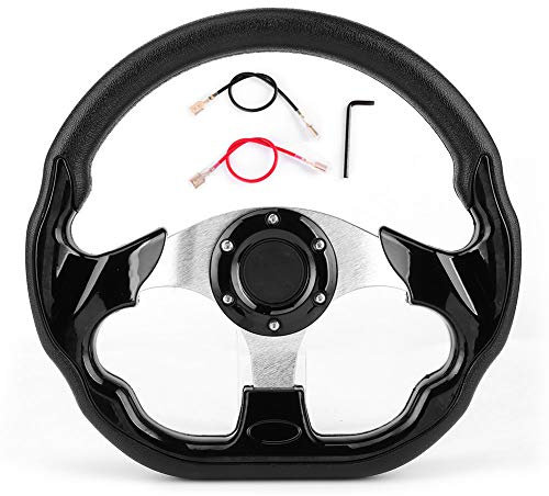 Zohisin Driftg Sportlenkräder 33 × 33 × 5 0 mm 12,5 Zoll Rennwagen-Drift-Lenkrad mit Hupenknopf, glänzende Farbe, universelles flaches Lenkrad, Sportlenkräder