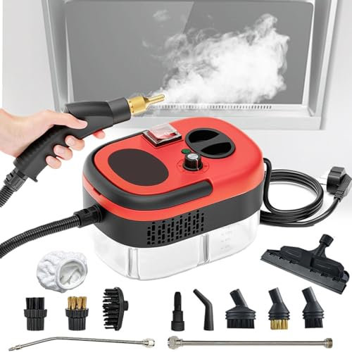 3BAR Handheld Steam Cleaner, 2500W Multi-function High Temperature&Pressure Cleaning Machine, 6 Gears Adjustment& 105℃ High Temperature Steam, Portable Cleaning Tool, for Kitchen, Furniture, Auto
