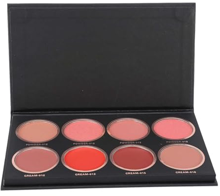 Palette di Blush per Evidenziare i Contorni, Tavolozza di Blush Opaca Brillante a 8 Colori Portatile per il Trucco del Viso