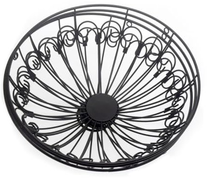 Garneck 3 Tier Fruit Basket Iron Hanging Basket Kitchen Storage Rack Detachable Fast Drying 360-degree Rotating Hook