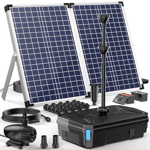 Biling 2500L/h Solar Pond Filter for 600-4000L Garden Pond Water Maintain