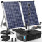 Biling 70W Solar Pond Filter Kits, 2500 L/H Solar Pond Pump with Filter Underwater Pond Filter 3 Nozzles Adjustable Valve for Up to 4000L Ponds Fish Tank DIY Fountain Water Features Stream Waterfall