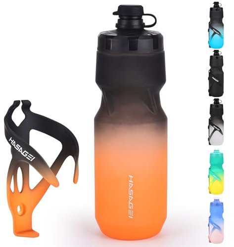 Bike Water Bottle Holder with 24 Oz Bottle, Durable Leak-Proof Non-Slip Design, Lightweight & Universal Fit for Mountain/Road Cycling Accessories