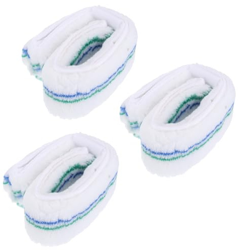 sourcing map Microfiber Scrubber Replacement Head 14.57 Inch for Window Glass Marble Wall Home Bathroom,Blue/Green/White Pack of 3