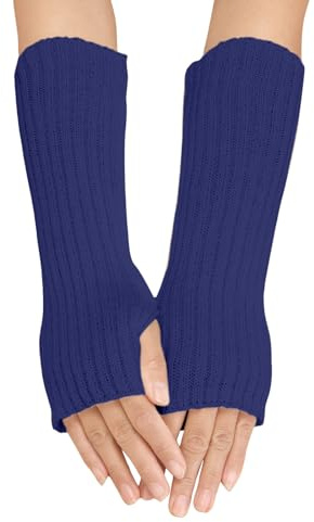 Winter Gestrickte Handschuhe für Damen Lang Handwärmer Stulpen Fingerlose Armstulpen Warm Strick Handschuhe Armwärmer Stulpen für Damen Pluswärmer Handstulpen Fingerlose Halbfinger Handschuhe