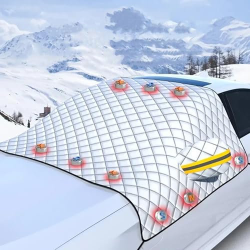 LmfSs Frontscheibenabdeckung Winter für Benz A B C E S G M R-Class/GLA GLC GLE GLS/EQA EQC EQE EQS EQV, Faltbare Windschutzscheibenabdeckung für gegen Schnee, EIS, Frost, Staub