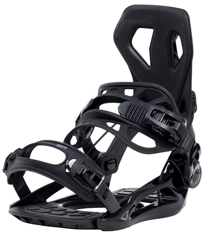 SP Bindings Snowboard Bindung Base Black | Größe S| Farbe: Schwarz | Patentiertes FASTEC System | Hybrid mit Fast Entry + Strap in | Performance + Comfort | Für Damen & Herren
