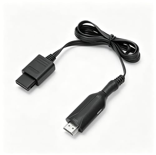 Sxhlseller N64 to HDMI Adapter for N64, SNES Consoles | HD Link Converter Cable with 720P 1080P Upscaler, Plug and Play for Retro Gaming on Modern TVs