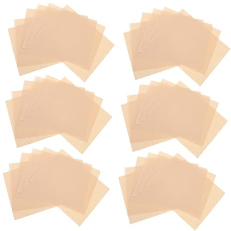 Amosfun 100 Pièces Lot Papier Sulfurisé Non Blanchi Papier Cuisson Silicone Antiadhésif Prédécoupé Résistant Haute Température pour Cuisson Barbecue Friteuse à Air Pâtisserie