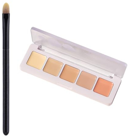 ARYIMYDP Palette Correcteur, Couverture Totale, 5 Couleurs Crème Correctrice, Contouring Anti-Cernes, Palette Correcteur de Teint et Contouring, Palette Maquillage Teint, Résistant à l'eau et
