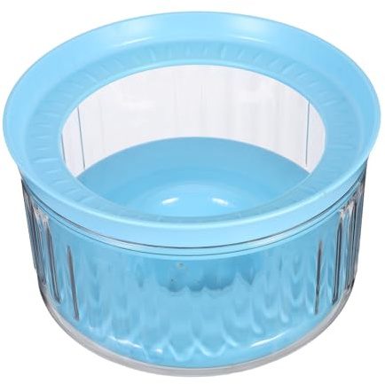 FIXOSHEE Auslaufsicherer Wassernapf Hund Transparent mit Spritzschutz rutschfest Langsam Trinkhilfe für Reisen Outdoor und Zuhause Messfreie Wasseraufnahme