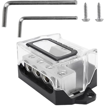 Borne de Circuit de Masse – Jonction de Puissance 12V, Connecteur de Batterie, Nœud Audio | Hub de Distribution pour Amplificateur Auto, Bateaux, Véhicules Marins et Systèmes RV