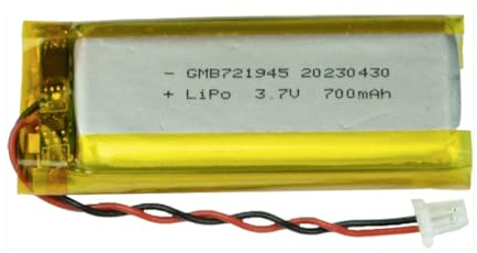 XP METAL DETECTORS Lithium Battery – Official Replacement Part for Mi-6, Mi-4, WS4, WS5, and Deus, ORX, and Deus II Remote Controls – Li-Po 3.7V 700 mAh (D088M-WTUBE)