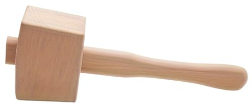Träklubba - träffa försiktigt mejslar, massivt bokhuvud, ergonomiskt handtag 25 cm, träbearbetningsverktyg - för montering av möbler och snickeri