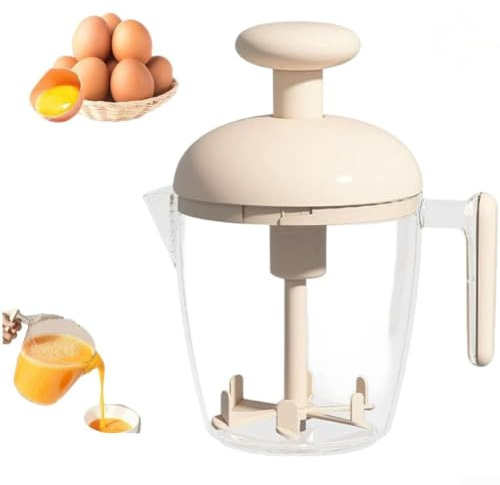 Batidor manual de huevos, batidor giratorio de mano, para batir mezclar, remover huevos, crema, hornear, herramienta de cocina, compacto, ligero, fácil de limpiar, ABS, utensilio de cocina verde, rosa