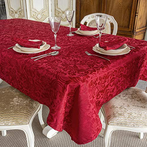 BGEUROPE Tovaglia - Antimacchia - Bordeaux - Ref. Milano - 150cm x 300cm