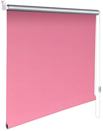Sonnenschutz-HH® - Mini Thermo Verdunkelungsrollo Thermorollo Minirollo Rollo KLEMMFIX Seitenzugrollo Kettenzugrollo inkl. Klemmträger ohne Bohren - Außenmaß Breite 40 x 160 cm Höhe - rosa