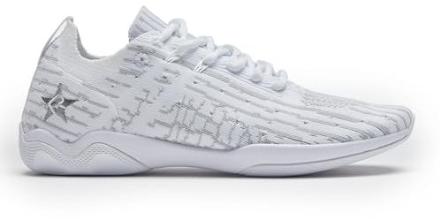 Rebel Athletic Revolt White Cheer Shoe, White, 2 Big Kid