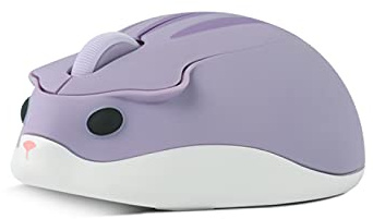 Cute cartoon wireless mouse USB optical computer mouse portable mini laptop pink hamster design mouse for kids Macbook purple