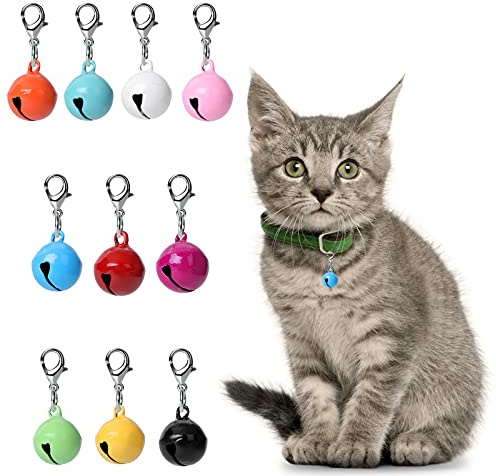 Molain Katzenhundehalsband Jingle Bell, Bunte Haustier Glocken mit Verschlüssen, Haustierhalsband Zubehör, Festival Party DIY Basteln Dekoration