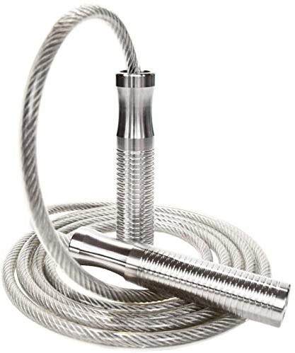Ahomie Weighted Jump Rope, Heavy Jumping Rope for Women, Men Fitness and Endurance Training, Adjustable Bold Rope, Stainless Steel Non-Slip Handles
