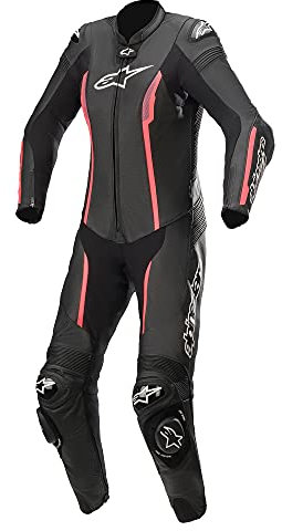 Alpinestars Stella Missile V2 1-Teiler Motorrad Damen Lederkombi (Black/Pink,42)