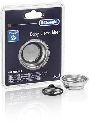 Filtro Caffe 1 Una 2 Tazza Compatibile con DeLonghi per Macchina da Caffè Dedica Distinta Scultura Icona EC680 EC685… (Filtro 1 Tazza)
