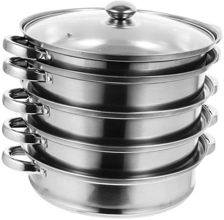 Luxshiny Cacerola De Acero Inoxidable Para Cocción Al Vapor Olla Multifuncional Para Sopa Para Cocinas Modernas