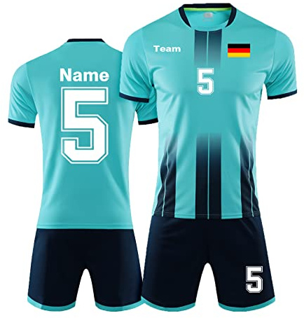 Personalisiertes Fußballtrikot mit Namensnummer Logo für Kinder Erwachsene Personalisierte Fußballshirt und Short