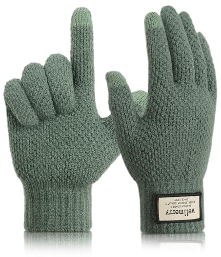 IHIGOGOFA Winterhandschuhe Touchscreen Strickhandschuhe Fingerhandschuhe Sport Warm und Winddicht Winter Handschuhe für Skifahren Radfahren Geeinget für Damen und Herren