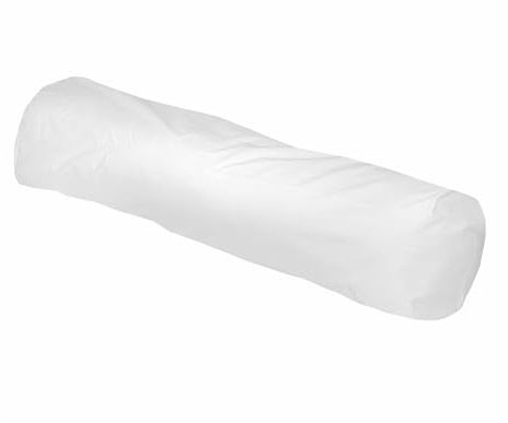 Toison d’Or Protège Traversin Charlotte en Percale de Coton + Fermeture, 90cm Taille, Blanc