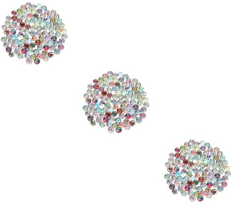 Operitacx 300 Stück 8 Cabochons aus Mosaikglas Mosaikfliesen zum Basteln Glitzer basteln Wohnkultur Glaskuppel-Cabochons 8 mm Glascabochon Glasplatte runde Perlen Verstreute Perlen schmücken