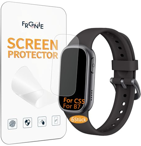 Frgnie Pellicola protettiva compatibile con Sanorum smartwatch Donna 1,47 (6 pezzi) pellicola protettiva in TPU HD con CS5 Orologio Fitness