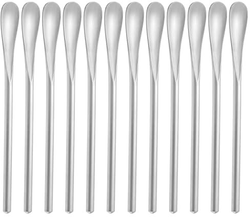 luvtree Lot de 12 cuillères à café en acier inoxydable argenté 12,8 cm