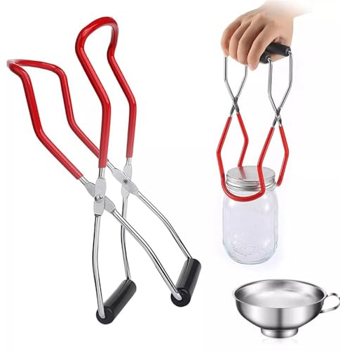 Mooyii Einmachglas Heber Glasheber Einkochen, Klemme für Können Edelstahl Konserven Glasheber zum Heiße Einmachen Glasflaschenheber Verbrühschutzclip für Küchenzubehör