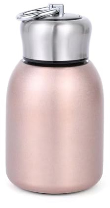 Vllcsla Gourde Isotherme Acier Inoxydable 300 ml Bouteille Isotherme sans BPA, Boissons Chaudes et Froides 12 Heures et 24 Heures, Bouteilles d’eau Isolées en Métal Portables étanches