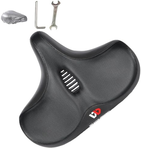 Fahrradsattel Schmerzfrei Extra breit WD Comfort Plus Übergroßer Bequemer Fahrradsattel - Extra Breit, Weich Polster, Atmungsaktiv, Ergonomisch