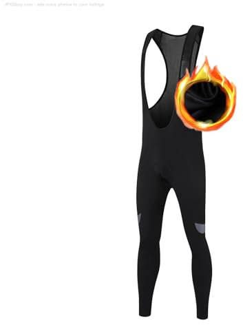 UGLY FROG 2024 Winter Thermo Herren-Fahrradhose, Gepolstert, Atmungsaktiv, Lange Strumpfhose für Latzhosen, Kompressions-Fahrrad-Reitleggings XL für Außentemperatur 5-15°C